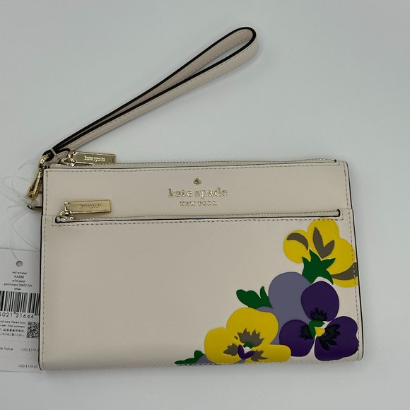 NWT Kate Spade Wild Petal Medium Floral Wristlet - Picture 2 of 10